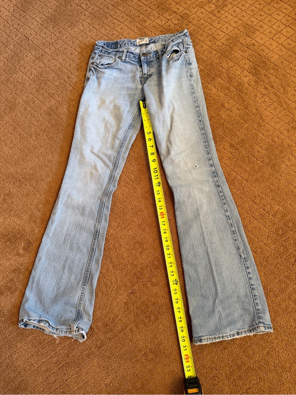 Aeropostale Hailey Skinny Flare Jeans 5/6 Long Low Rise Medium Wash - Picture 6 of 7